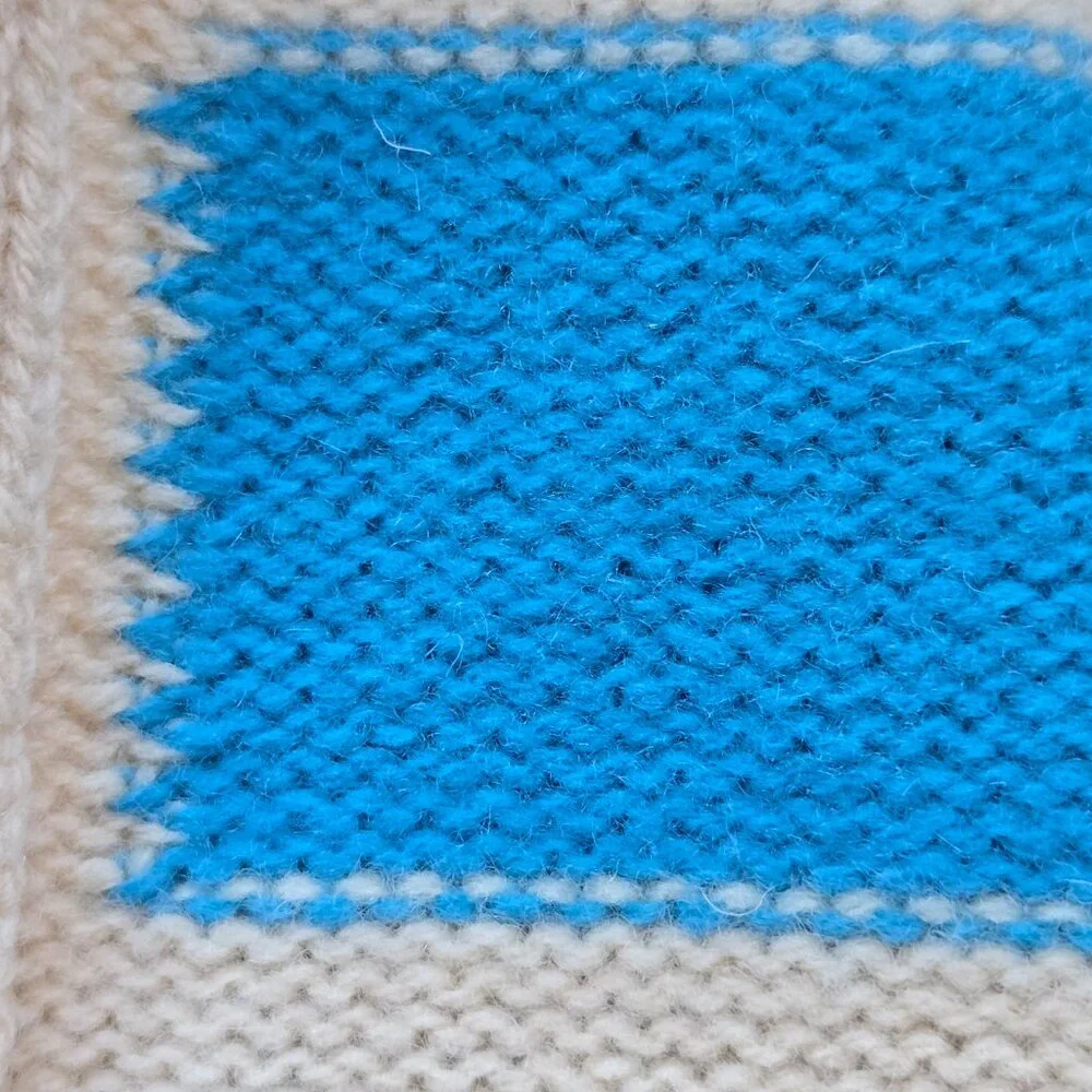 NWOT GAP 100% Lambswool Striped Scarf Tan Blue White